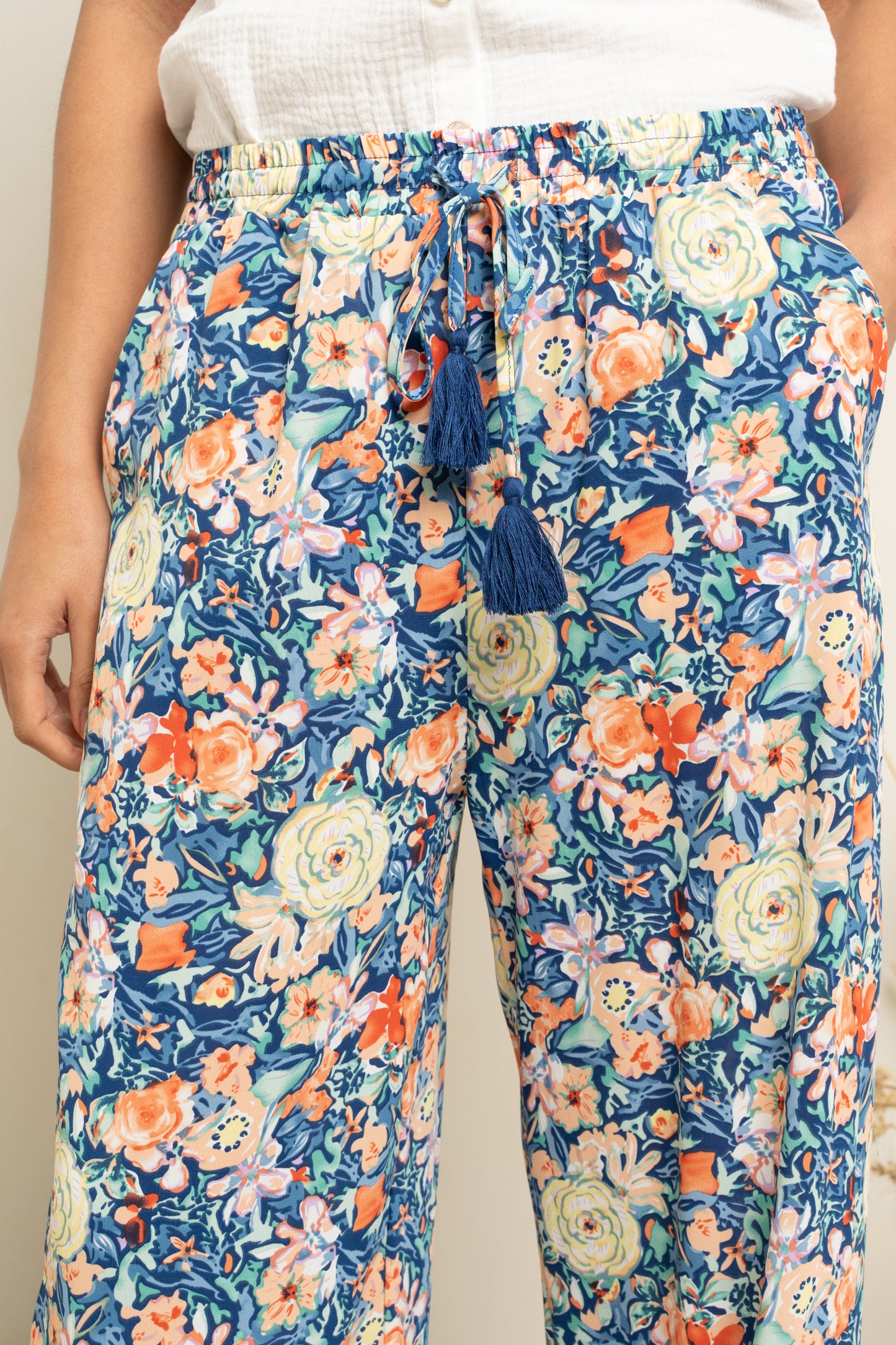 Pantalon Flowers Imprimé Fleuri