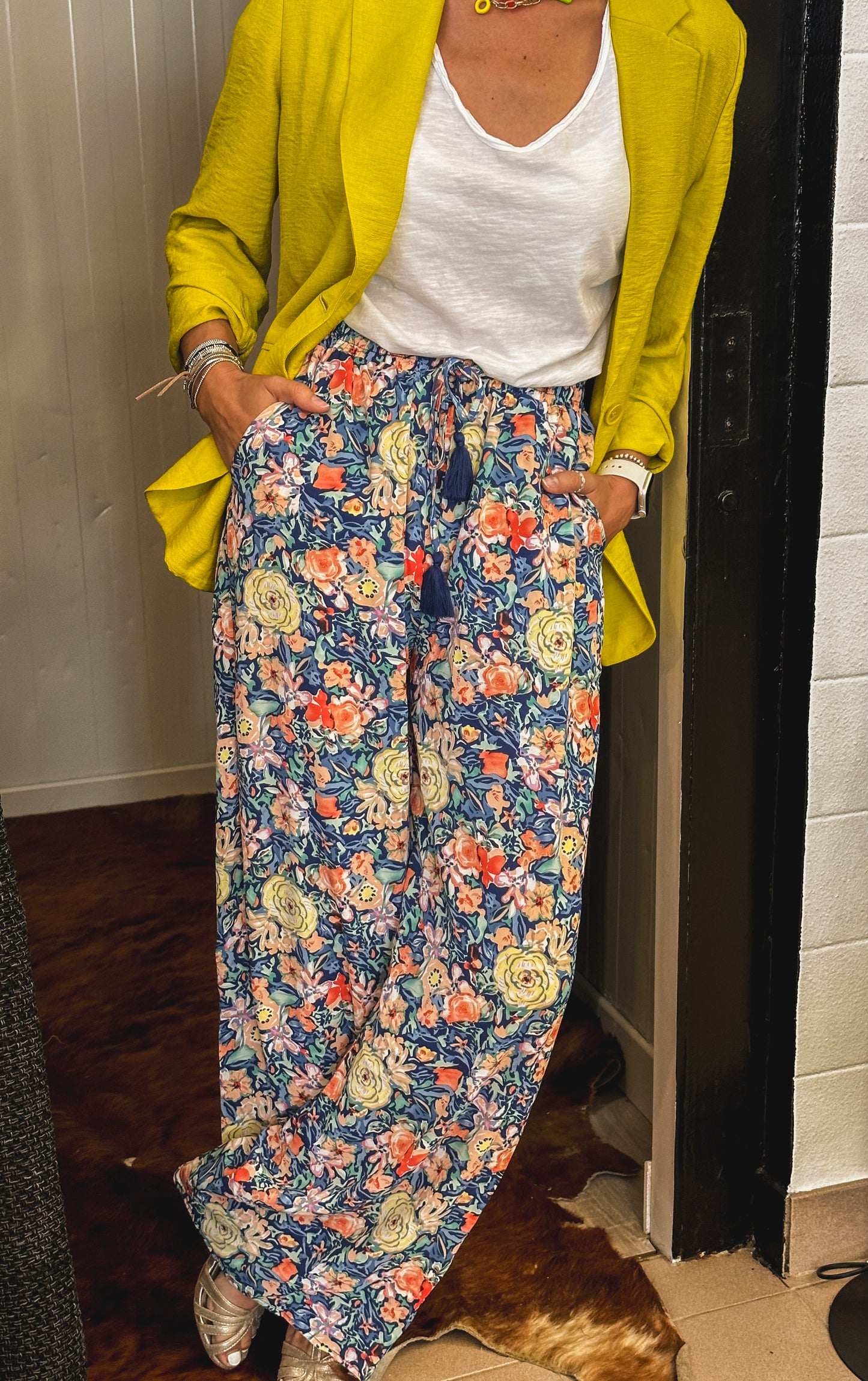 Pantalon Flowers Imprimé Fleuri