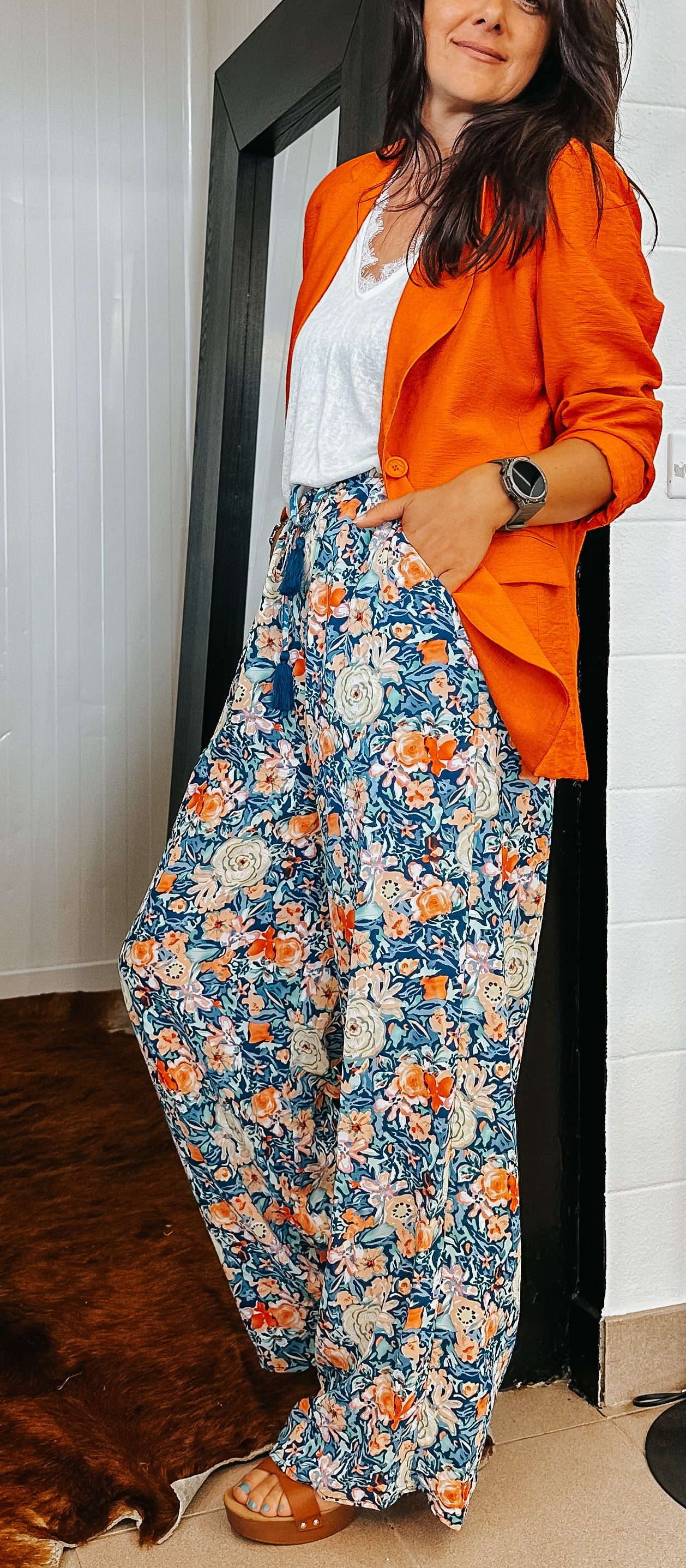 Pantalon Flowers Imprimé Fleuri