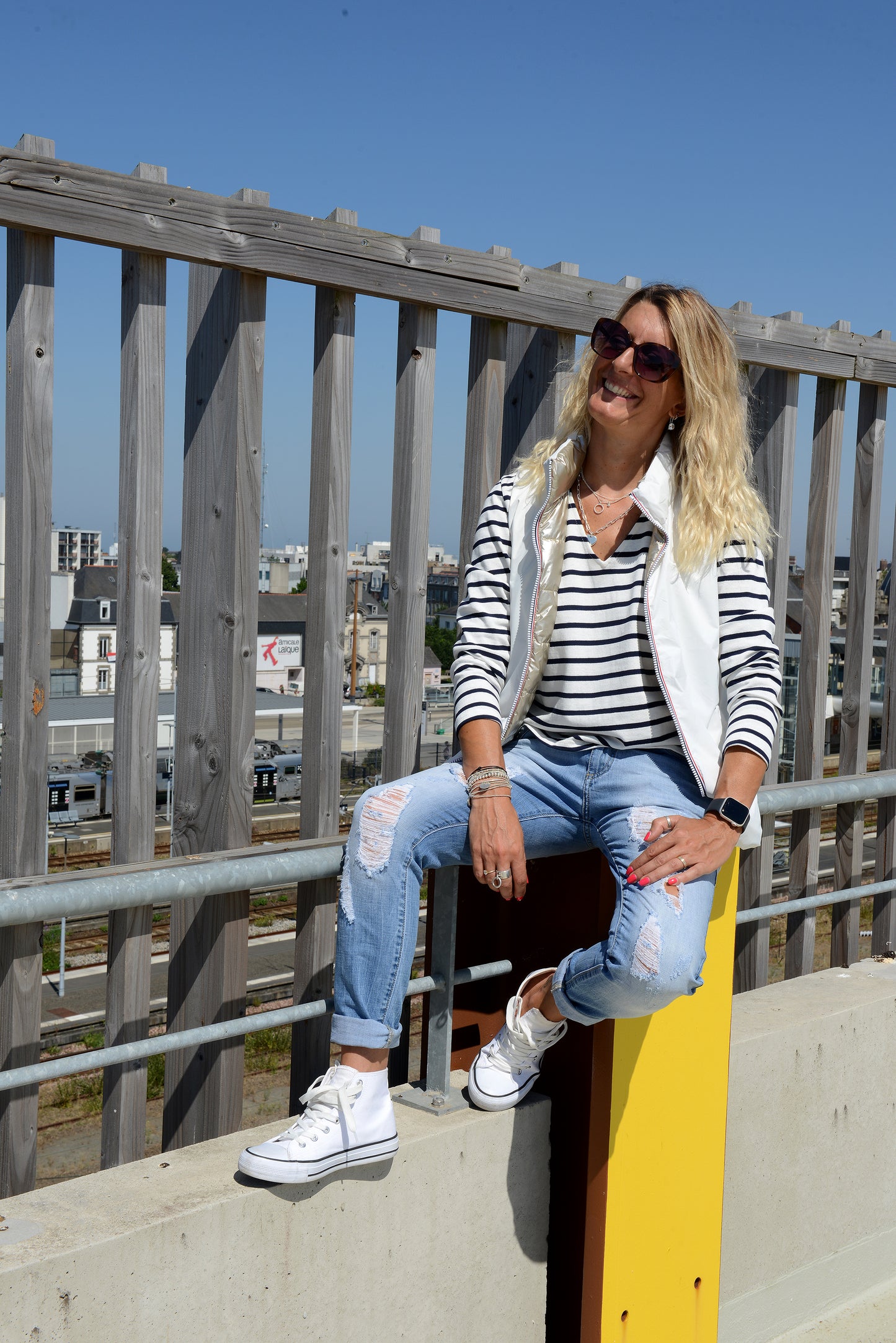 Doudoune Agathe Blanche Doré