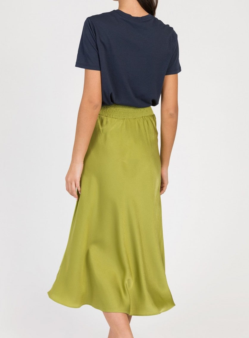 Jupe midi en satin JANIA