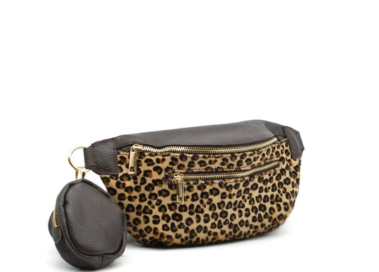 Sac léopard cuir