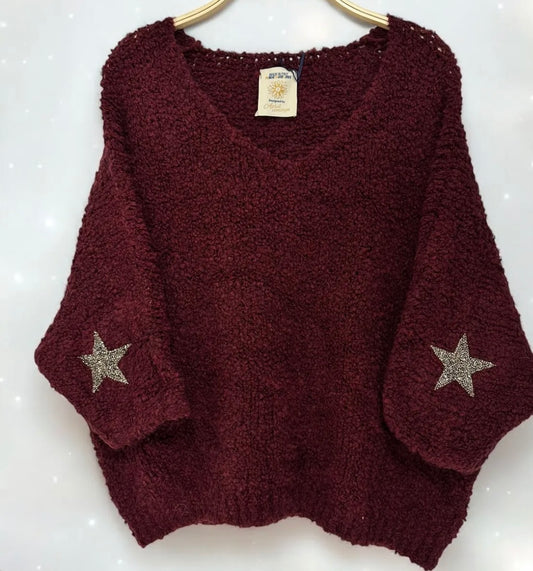 Pull bouclettes étoiles